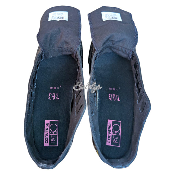 Converse x PATBO 2016 Floral Embroidered Lux Mid Hidden Wedge Black Pink 6.5 - Picture 11 of 13